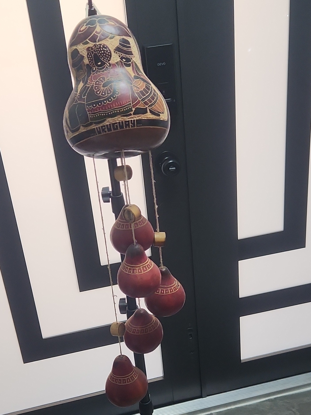 Handcrafted In Urugway Red Gourd Wall Hanging